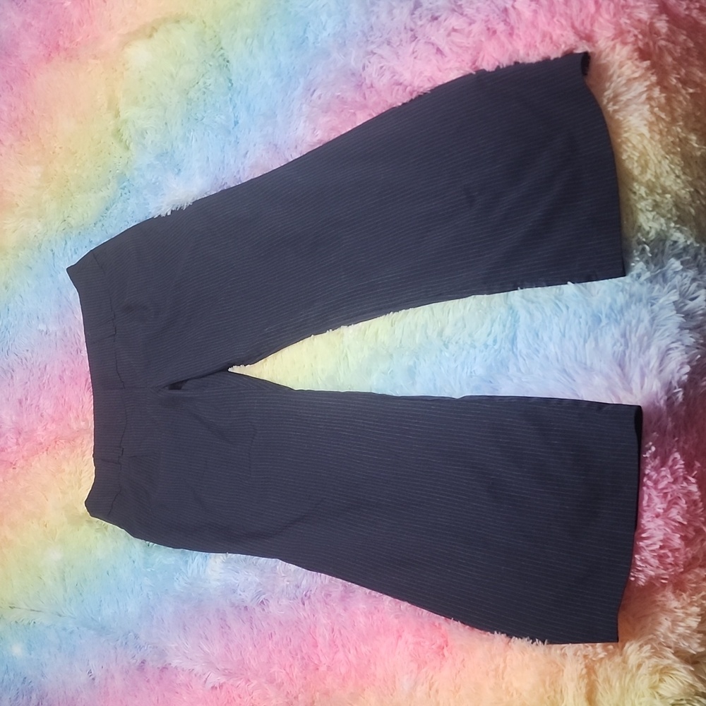 Studio Y Straight Leg Navy Blue Slacks